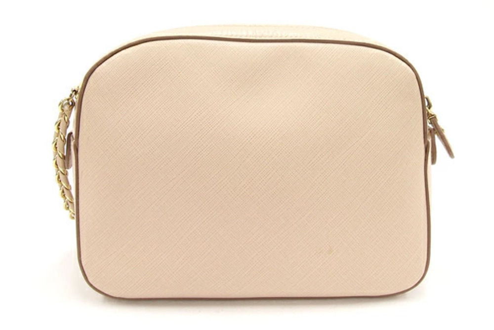 Salvatore Ferragamo Crossbody Leather Pink Shoulder Bag Vara Rion Beige Pink Tan